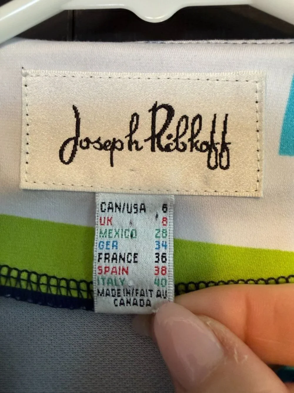 Joseph Ribkoff Colorful Print Single Button Jacket Size 6 Elbow Sleeves Artsy